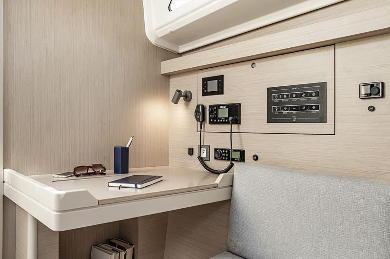 Nav desk on the Beneteau Oceanis 40.1 photo copyright Nicolas Claris taken at Cruising Yacht Club of Australia and featuring the Beneteau class