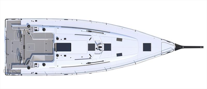Deck layout for the Performance version Beneteau First 44 photo copyright Beneteau taken at  and featuring the Beneteau class