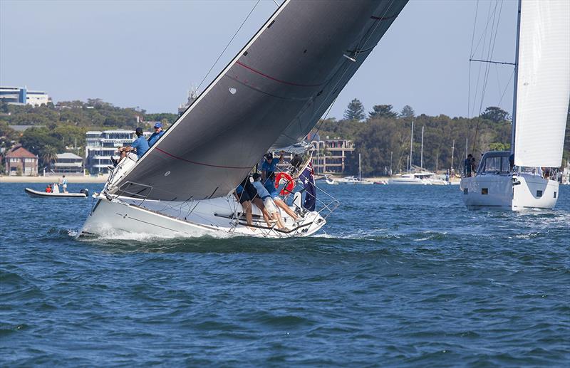 One of the little bullets that appeared on Sydney Harbour caught some of the crew on board Finn a bit off guard photo copyright John Curnow taken at Cruising Yacht Club of Australia and featuring the Beneteau class