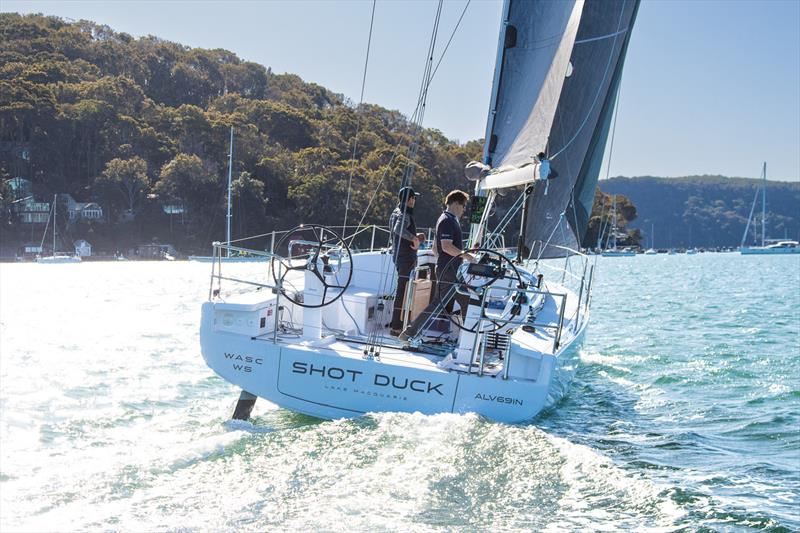 Under autopilot and all set for the hoist - Beneteau First 36 photo copyright John Curnow taken at Royal Prince Alfred Yacht Club and featuring the Beneteau class