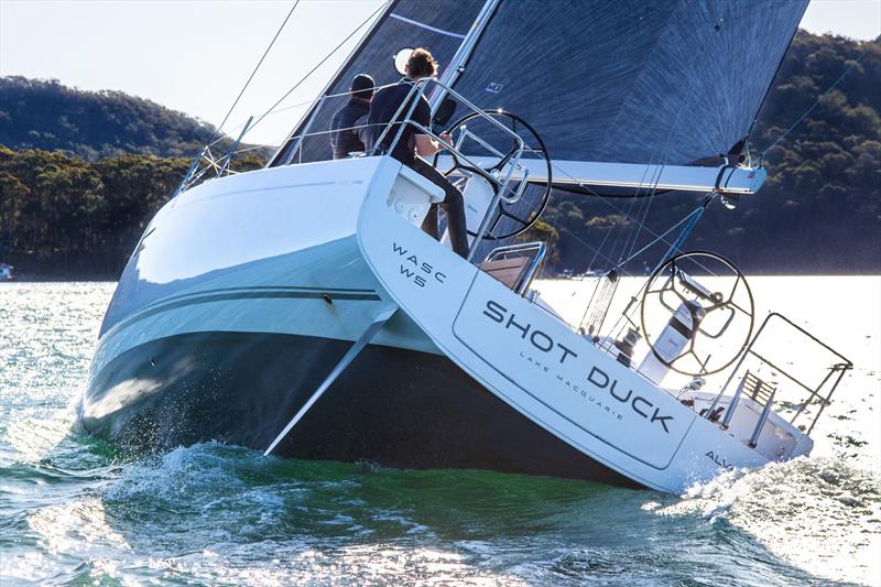 Super flat planing section dominates the rear half of the hull form of the Beneteau First 36 photo copyright John Curnow taken at Royal Prince Alfred Yacht Club and featuring the Beneteau class