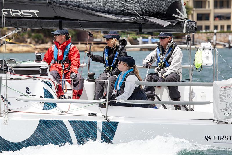 Smallest boat in the fleet may well have had the biggest smiles – was that because they are called, Blizzard? - photo © John Curnow