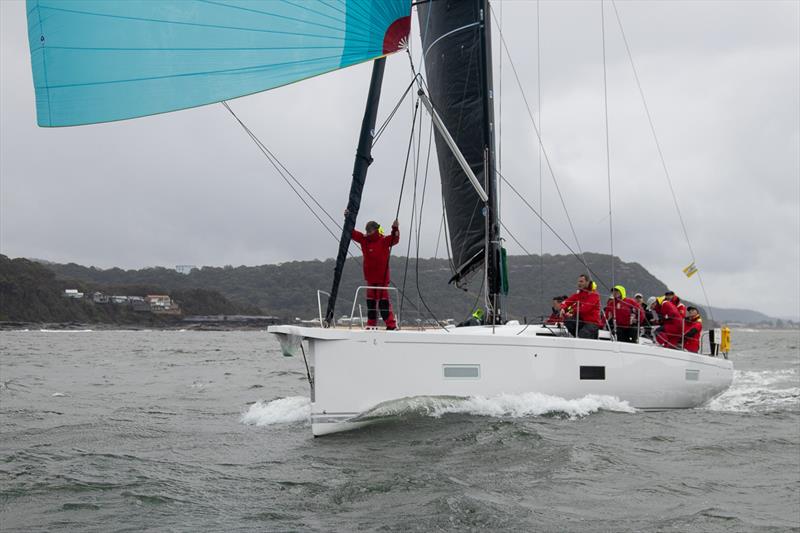 Firefox storming back down Pittwater under spinnaker - 2024 Beneteau Pittwater Regatta photo copyright Jennifer McKinnon taken at Royal Prince Alfred Yacht Club and featuring the Beneteau class