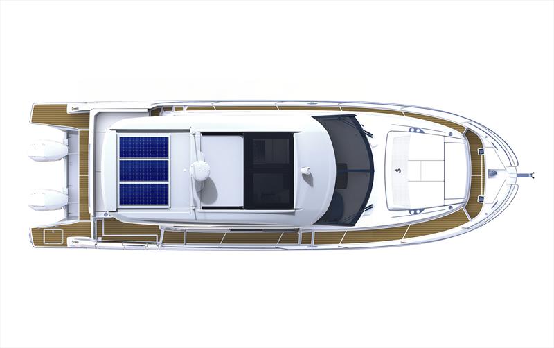 Antares 12 Coupe - Top View with solar panels (optional) photo copyright Groupe Beneteau taken at  and featuring the Beneteau class
