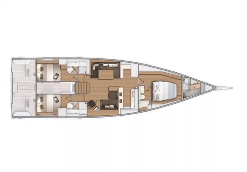 Beneteau FIRST 60 - Interior layout photo copyright Groupe Beneteau taken at  and featuring the Beneteau class