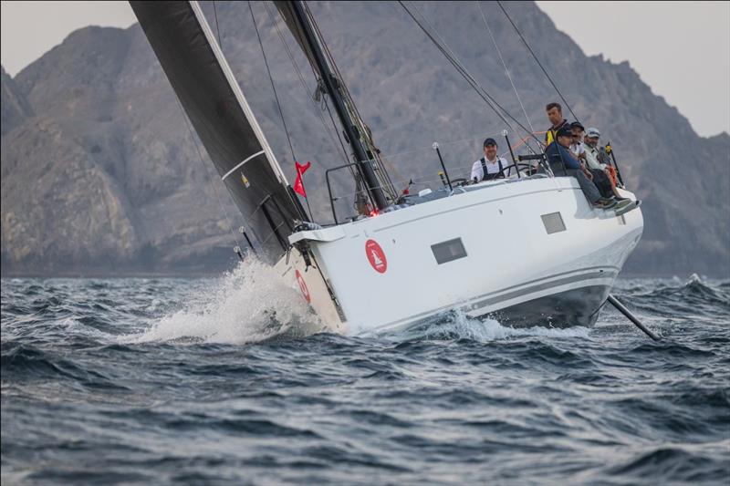 Notorious I makes its debut in Muscat photo copyright Mikey Brignall / DOSC / Sarozz Jung taken at Dubai Offshore Sailing Club and featuring the Beneteau class
