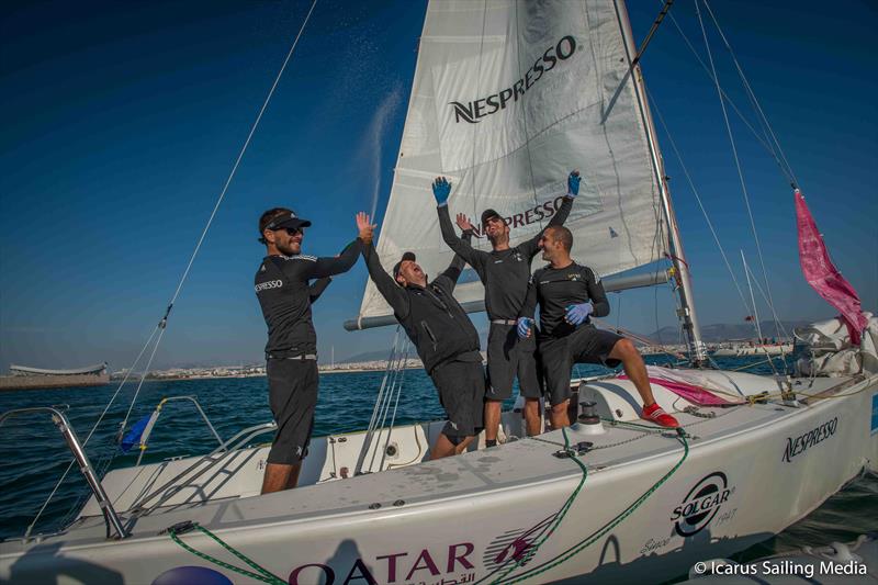 Hellenic Match Racing Tour leg 4 at Piraeus, Greece photo copyright Icarus Sailing Media taken at  and featuring the Platu 25 class