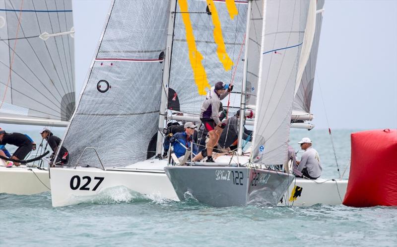 Little space at the mark-roundings in the Platu races photo copyright Guy Nowell taken at Ocean Marina Yacht Club and featuring the Platu 25 class