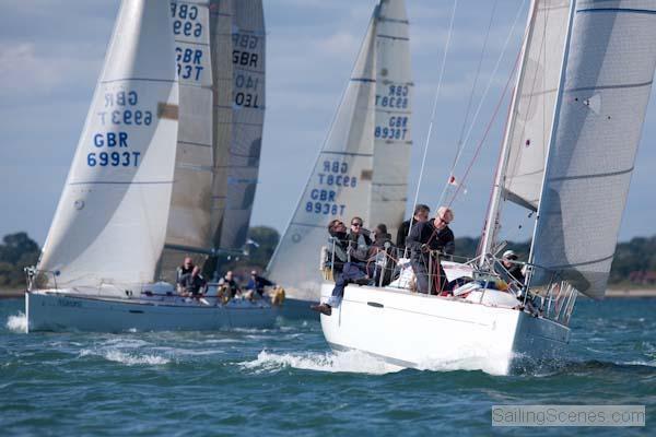 Beneteau First 31.7 nationals at Lymington photo copyright David Harding / www.sailingscenes.co.uk taken at Lymington Town Sailing Club and featuring the Beneteau First 31.7 class