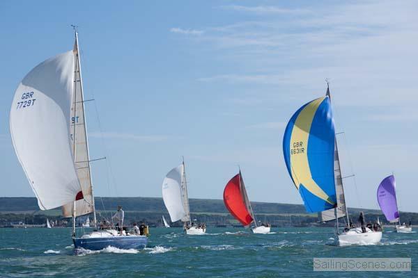 Beneteau First 31.7 nationals at Lymington photo copyright David Harding / www.sailingscenes.co.uk taken at Lymington Town Sailing Club and featuring the Beneteau First 31.7 class