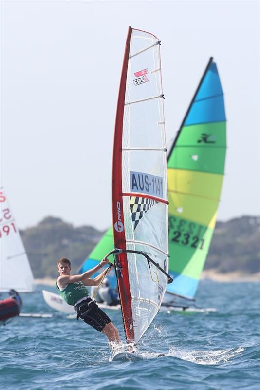 Jock Calvert during the Australian Youth Championships photo copyright B Malone Photography / www.brandonmalone.photodeck.com taken at Blairgowrie Yacht Squadron and featuring the Bic Techno class