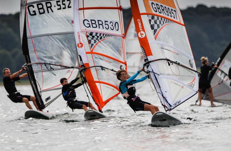 Emma Ashman on day 1 of the RYA/UKWA National Windsurfing Championships photo copyright Paul Wyeth / RYA taken at Rutland Sailing Club and featuring the Bic Techno class
