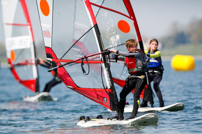 Boris Shaw on day 1 of the RYA Eric Twiname Championships photo copyright Paul Wyeth / RYA taken at Rutland Sailing Club and featuring the Bic Techno class