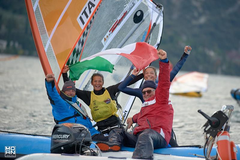 Giorgia Speciale wins the u17 title at the Techno 293 Worlds photo copyright Andrea Mochen taken at Circolo Surf Torbole and featuring the Bic Techno class