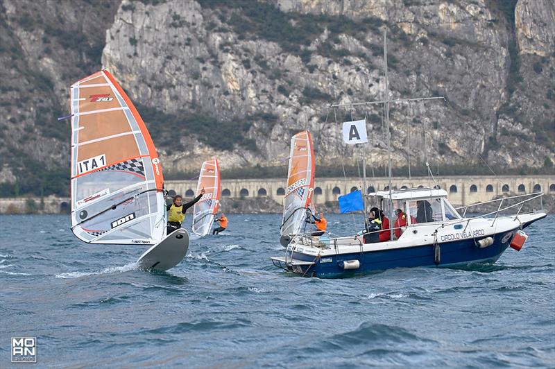 Giorgia Speciale wins the u17 title at the Techno 293 Worlds photo copyright Andrea Mochen taken at Circolo Surf Torbole and featuring the Bic Techno class