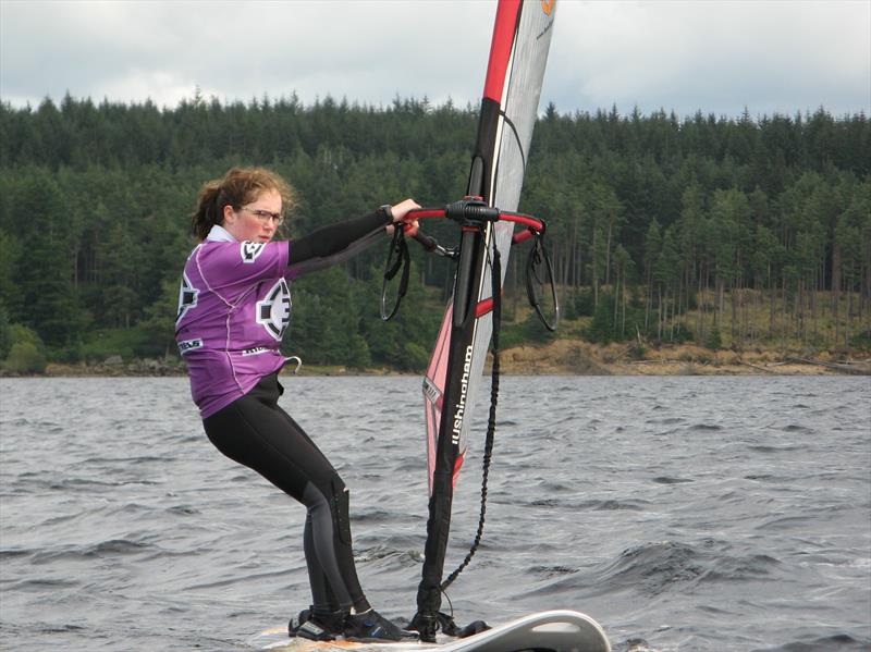 Annabelle Scullion, winner of the 4.5 fleet in the T15 windsurfing at Kielder Water photo copyright John Scullion taken at Kielder Water Sailing Club and featuring the Bic Techno class