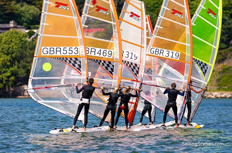 Techno 293s training in Poole Harbour - photo © David Harding / www.sailingscenes.com