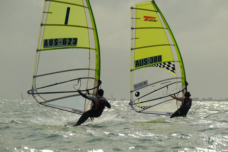 2019 Musto Queensland Youth Regatta photo copyright Mitch Pearson / Surf Sail Kite taken at Royal Queensland Yacht Squadron and featuring the Bic Techno class