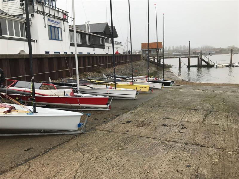 Blaze line-up at Blackwater SC for the East Coast Champ photo copyright Ben Fullalov taken at Blackwater Sailing Club and featuring the Blaze class