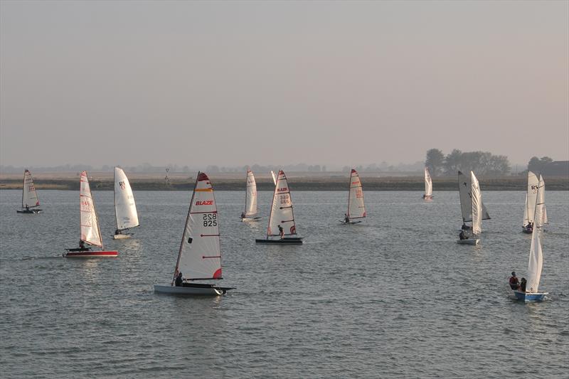 River fleet start during Burnham Sailing Club Wednesday Summer Series 2 photo copyright Alan Hanna taken at Burnham Sailing Club and featuring the Blaze class