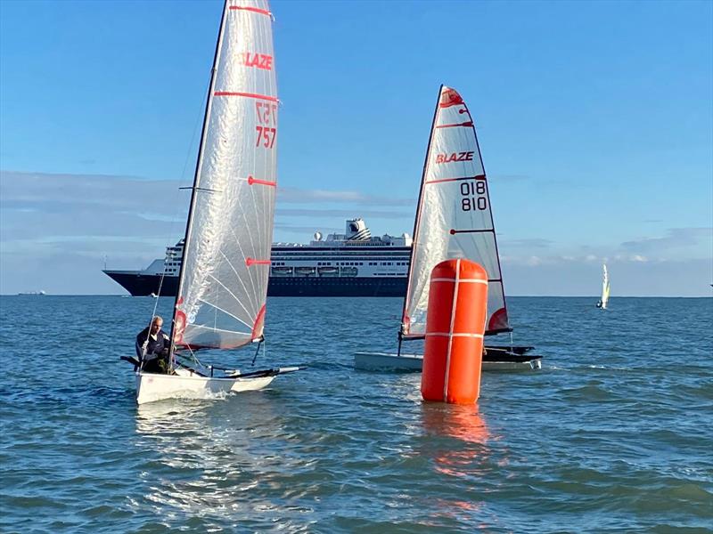 Paignton Christmas Cracker Pursuit Race photo copyright Andy Probert taken at Paignton Sailing Club and featuring the Blaze class