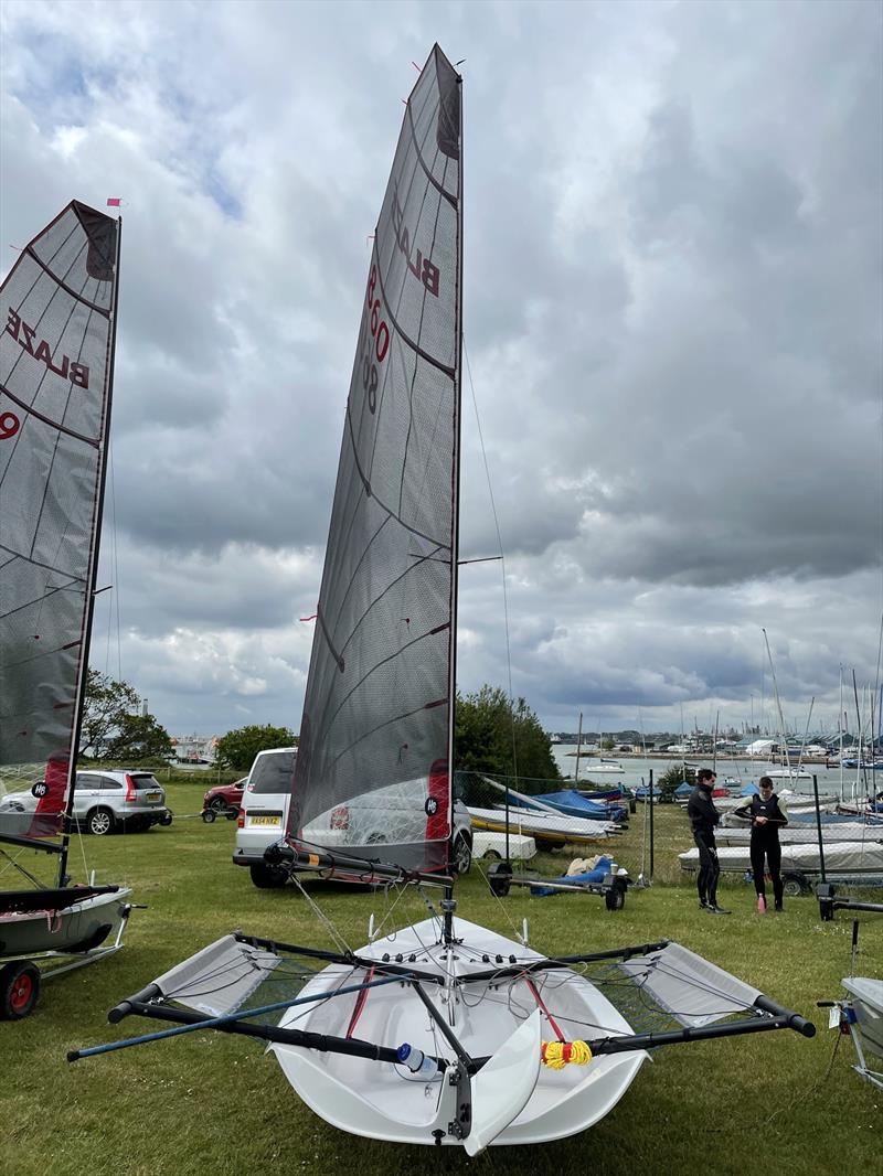 The new Blaze sail is unveiled photo copyright WSC taken at Warsash Sailing Club and featuring the Blaze class