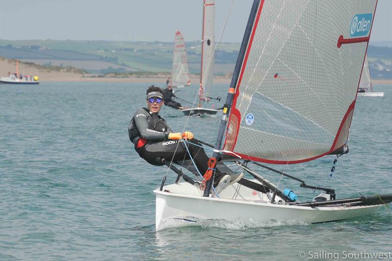 Ben Harden sails an older Blaze fitted with new Allen hardware photo copyright Lottie Miles Photography taken at North Devon Yacht Club and featuring the Blaze class