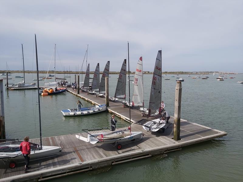 Launching at the Blaze Eastern Championships 2022 photo copyright Nic Tolhurst taken at Royal Corinthian Yacht Club, Burnham and featuring the Blaze class