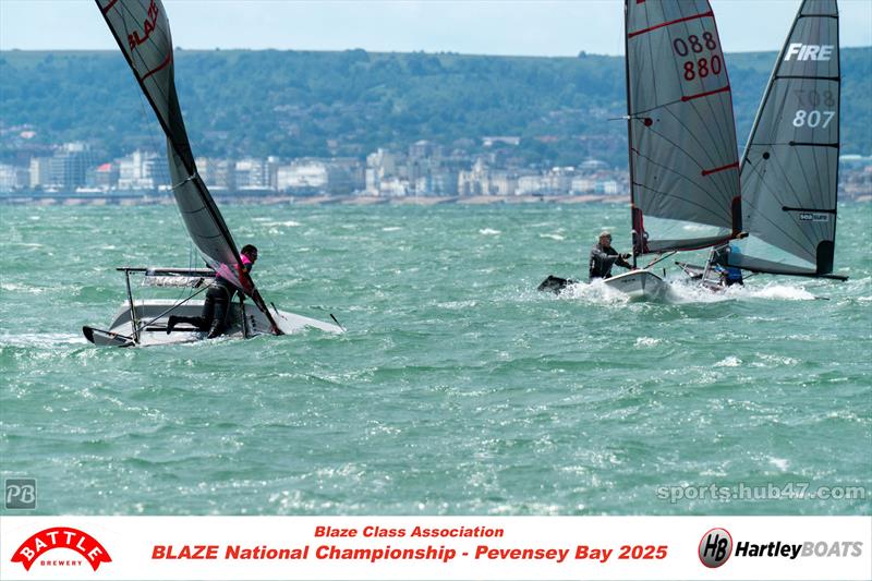 Battle Brewery and Hartley Boats Blaze Nationals at Pevensey Bay photo copyright Petru Balau Sports Photography / sports.hub47.com taken at Pevensey Bay Sailing Club and featuring the Blaze class