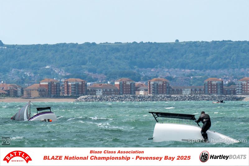 Battle Brewery and Hartley Boats Blaze Nationals at Pevensey Bay photo copyright Petru Balau Sports Photography / sports.hub47.com taken at Pevensey Bay Sailing Club and featuring the Blaze class