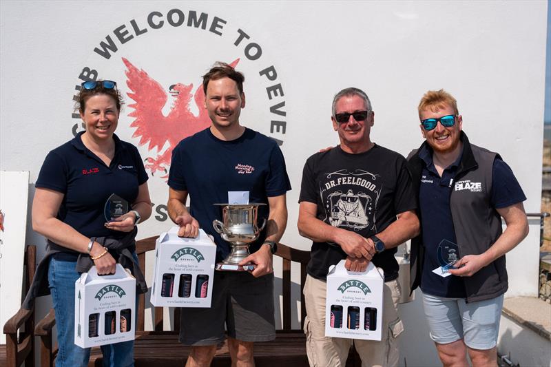 Winners at the Battle Brewery and Hartley Boats Blaze Nationals at Pevensey Bay photo copyright Petru Balau Sports Photography / sports.hub47.com taken at Pevensey Bay Sailing Club and featuring the Blaze class