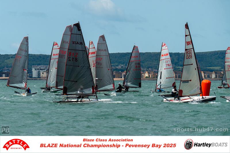 Battle Brewery and Hartley Boats Blaze Nationals at Pevensey Bay photo copyright Petru Balau Sports Photography / sports.hub47.com taken at Pevensey Bay Sailing Club and featuring the Blaze class