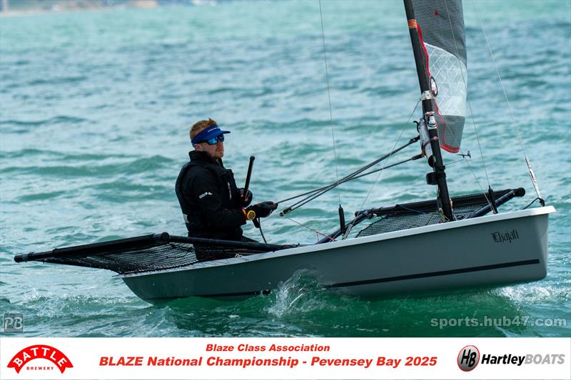 Charlie Matthews during the Battle Brewery and Hartley Boats Blaze Nationals at Pevensey Bay photo copyright Petru Balau Sports Photography / sports.hub47.com taken at Pevensey Bay Sailing Club and featuring the Blaze class