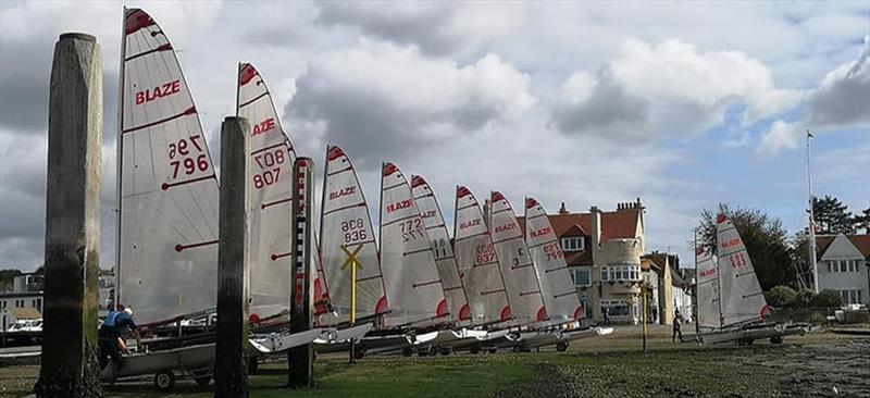 The fleet lined up during the 2023 Blaze Nationals at Warsash - photo © Andy Wilson