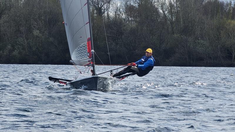 Chris Smart wins the Burghfield Blaze Open photo copyright Andy Maw taken at Burghfield Sailing Club and featuring the Blaze class