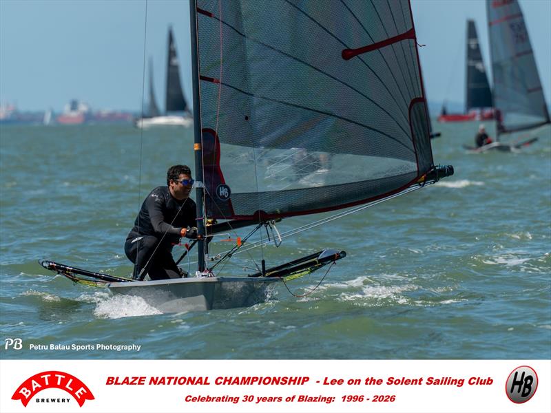Alan Harris - Battle Brewery and Hartley Boats Blaze Nationals at Lee-on-the-Solent photo copyright Petru Balau Sports Photography / sports.hub47.com taken at Lee-on-the-Solent Sailing Club and featuring the Blaze class