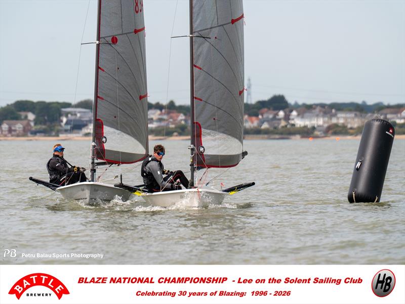 Charlie Matthews and Mark Ripley - Battle Brewery and Hartley Boats Blaze Nationals at Lee-on-the-Solent photo copyright Petru Balau Sports Photography / sports.hub47.com taken at Lee-on-the-Solent Sailing Club and featuring the Blaze class