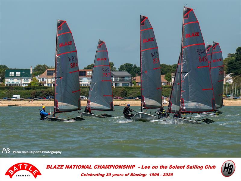 Battle Brewery and Hartley Boats Blaze Nationals at Lee-on-the-Solent photo copyright Petru Balau Sports Photography / sports.hub47.com taken at Lee-on-the-Solent Sailing Club and featuring the Blaze class