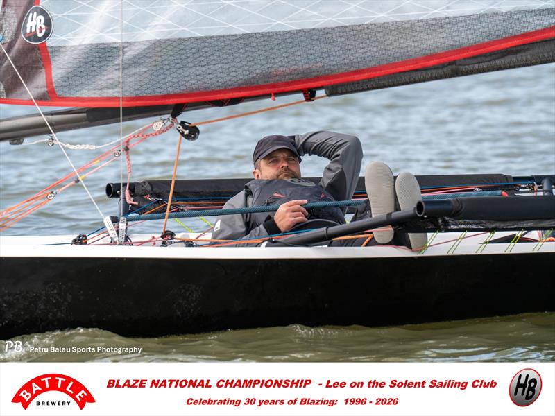 Waiting for the wind - Battle Brewery and Hartley Boats Blaze Nationals at Lee-on-the-Solent photo copyright Petru Balau Sports Photography / sports.hub47.com taken at Lee-on-the-Solent Sailing Club and featuring the Blaze class