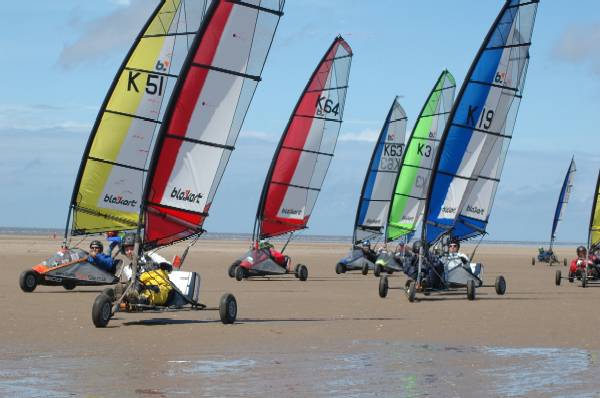 Racing in the first round of the British Blokart Championships photo copyright Blokart class taken at  and featuring the Blokart class