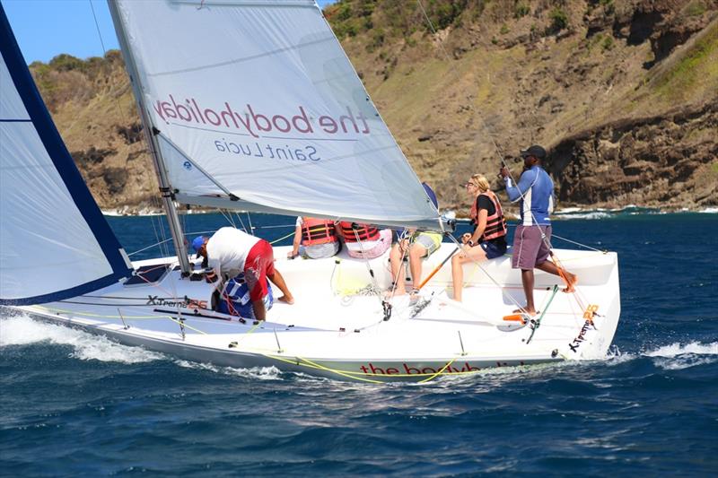 Extreme 26 racing with Saskia Clark at BodyHoliday Saint Lucia photo copyright Dani Devaux taken at BodyHoliday Saint Lucia Sailing Club & School and featuring the  class