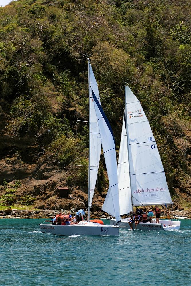 Extreme 26 racing with Saskia Clark at BodyHoliday Saint Lucia photo copyright Dani Devaux taken at BodyHoliday Saint Lucia Sailing Club & School and featuring the  class