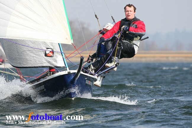 Windy for the Trapeze Assymetric Sailing Association event at Datchet photo copyright Mike Shaw / www.fotoboat.com taken at Datchet Water Sailing Club and featuring the Boss class