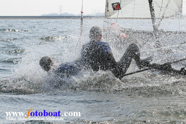 Windy for the Trapeze Assymetric Sailing Association event at Datchet photo copyright Mike Shaw / www.fotoboat.com taken at Datchet Water Sailing Club and featuring the Boss class