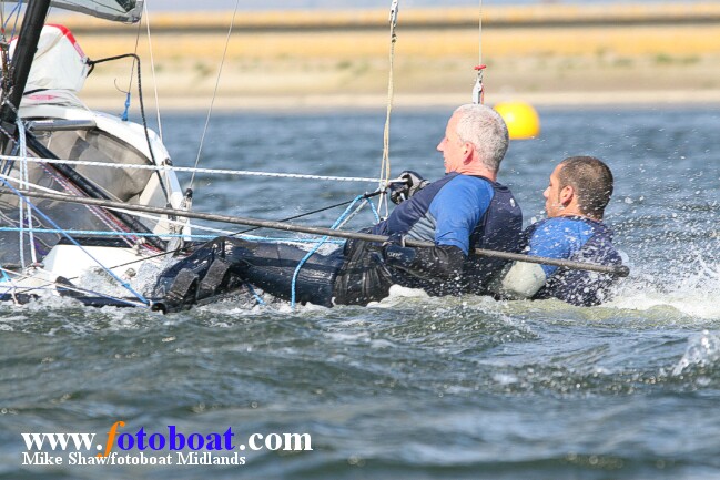 Windy for the Trapeze Assymetric Sailing Association event at Datchet photo copyright Mike Shaw / www.fotoboat.com taken at Datchet Water Sailing Club and featuring the Boss class