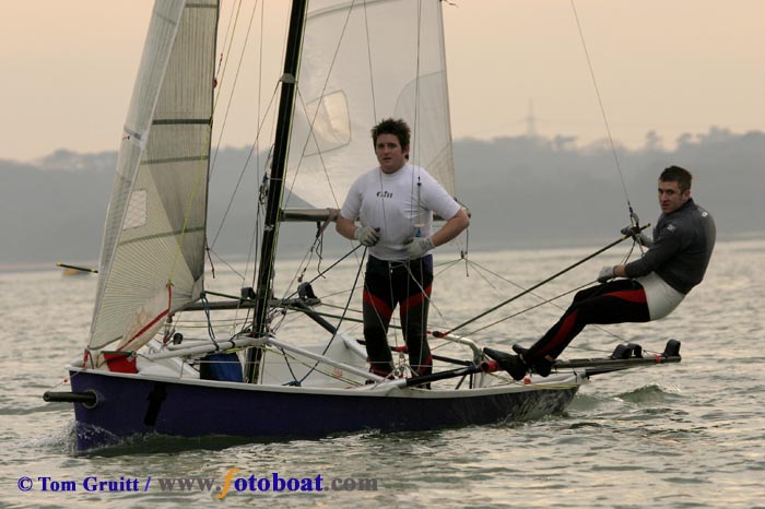 22 boats for the first TASA event at Weston photo copyright Tom Gruitt / www.fotoboat.com taken at Weston Sailing Club and featuring the Boss class