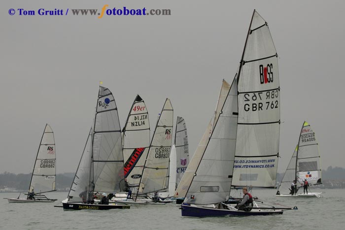 22 boats for the first TASA event at Weston photo copyright Tom Gruitt / www.fotoboat.com taken at Weston Sailing Club and featuring the Boss class