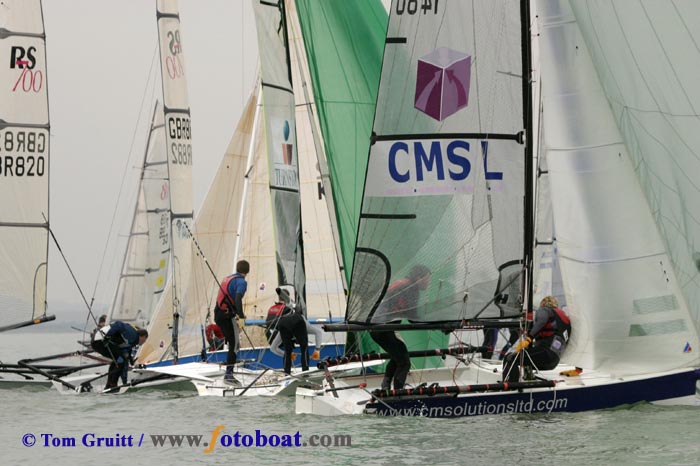 22 boats for the first TASA event at Weston photo copyright Tom Gruitt / www.fotoboat.com taken at Weston Sailing Club and featuring the Boss class