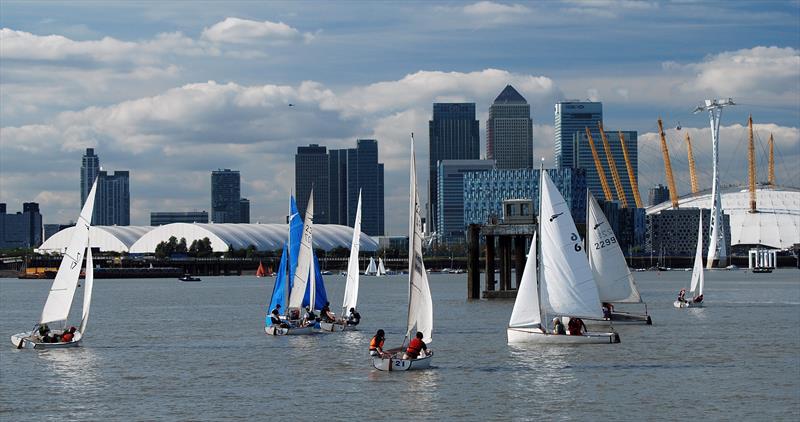 Bosuns racing in the London Regatta at Greenwich on the River Thames photo copyright Clive Reffell taken at Greenwich Yacht Club and featuring the Bosun class