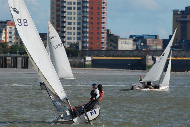 Action from the Bosun dinghy races at the London Regatta 2015 photo copyright Clive Reffell taken at Greenwich Yacht Club and featuring the Bosun class